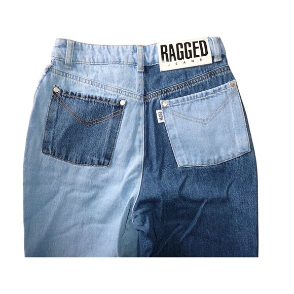 Ragged Priest Women's 24 Mom Jeans Patchwork Hippie fringe Retro High Rise - Picture 5 of 8